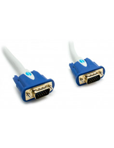 CABLE VGA  DB15 MACHO-MACHO 15M BLANCO