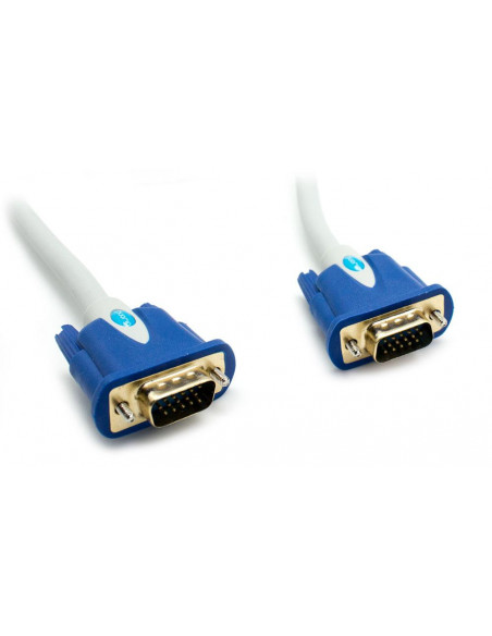 CABLE VGA  DB15 MACHO-MACHO 15M BLANCO