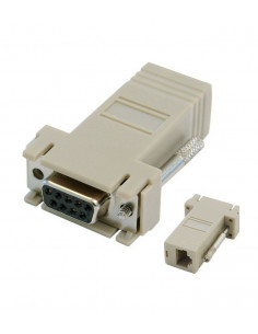 ADAPTADOR RJ45 HEMBRA / SERIE DB9 RS232 HEMBRA