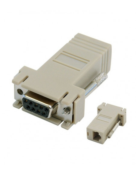 ADAPTADOR RJ45 HEMBRA / SERIE DB9 RS232 HEMBRA