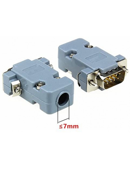 CONECTOR SERIE RS232 DB9 MACHO PARA SOLDAR CABLE