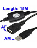 CABLE ALARGADOR USB 2.0 ACTIVO 15M SATYCON
