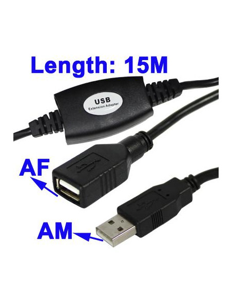 CABLE ALARGADOR USB 2 0 ACTIVO 15M SATYCON