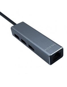 ADAPTADOR HUB USB-C 3 0 3X PUERTOS   RJ45 GIGABIT