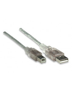 CABLE USB2 0 AM-BM 1 8 M  IMPRESORAS  PLATA USADO