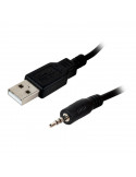 CABLE USB A JACK 2.5" (0.7METROS) NEGRO