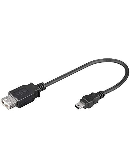 CABLE USB 0 2M USB HEMBRA A MINI USB MACHO OTG