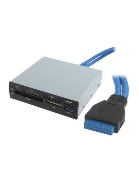 LECTOR MULTITARJETAS INTERNO SATYCON USB 3 0 NEGRO