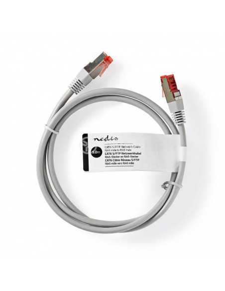 CABLE DE RED RJ45 FTP/UTP CAT6 GRIS 5M NEDIS