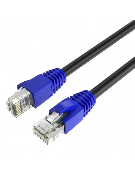 CABLE DE RED RJ45 UTP CAT6 NEGRO UV 50M INT EXT