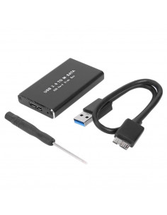 CAJA EXTERNA MSATA USB3 0 NEGRA
