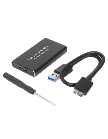 CAJA EXTERNA MSATA USB3 0 NEGRA