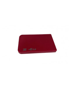 CAJA EXT DISCO DURO HDD 2 5  SATA USB ROJO SATY
