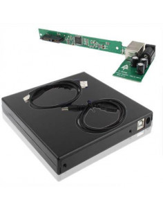 CAJA EXTERNA USB DVD SLIM PORTATIL 12 7MM SATYCON