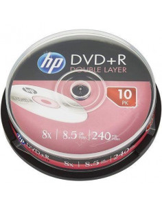 DVD R DL DOBLE CAPA HP DRE00060-3 8X TARRINA-10U