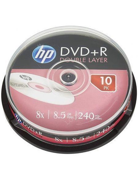 DVD R DL DOBLE CAPA HP DRE00060-3 8X TARRINA-10U