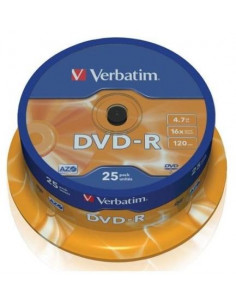 DVD-R 16X VERBATIM TARRINA 25UDS 