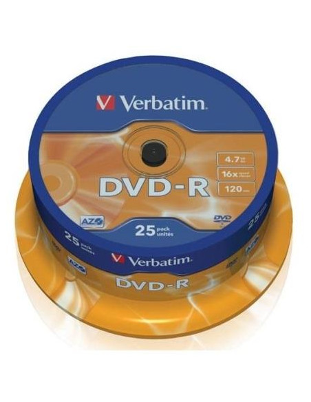 DVD-R 16X VERBATIM TARRINA 25UDS 