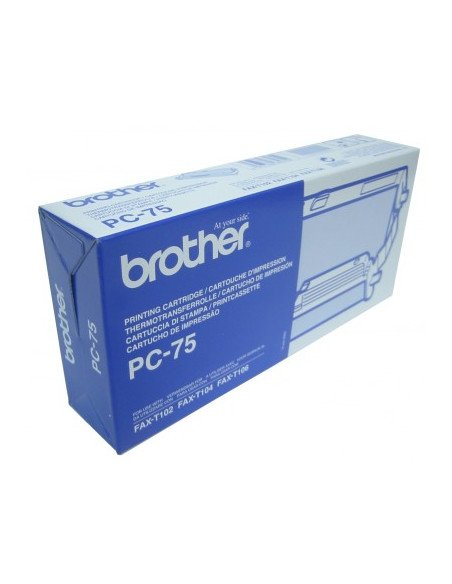 CARTUCHO TINTA CINTA BROTHER PC-75 FAX T104 T106