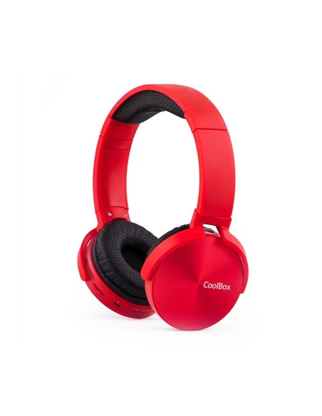 AURICULARES CON MICRO BLUETOOTH BT COOLMETAL ROJO