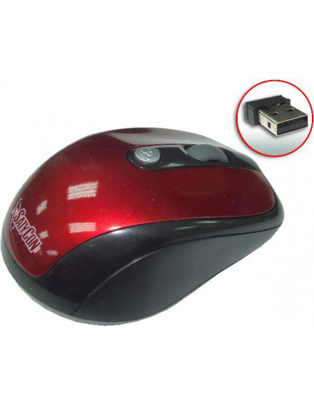 Z OUTLET RATON USB INALAMBRICO NEGRO/ROJO METAL