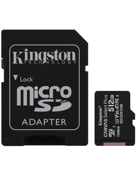 TARJETA MICROSDXC KINGSTON C10 512GB CON ADAPTADOR