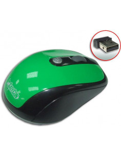 Z-OUTLET RATON USB INALAMBRICO NEGRO/VERDE METAL
