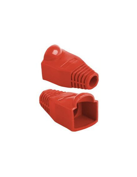 5X FUNDA PROTECTORA PARA CONECTOR RJ45 COLOR ROJO