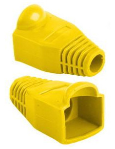 FUNDA PROTECTORA CONECTOR RJ45 COLOR YELLOW 100 UD