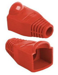FUNDA PROTECTORA CONECTOR RJ45 COLOR ROJO 20 UDS