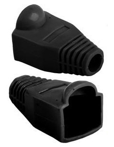 FUNDA PROTECTORA CONECTOR RJ45 COLOR NEGRO 20 UDS