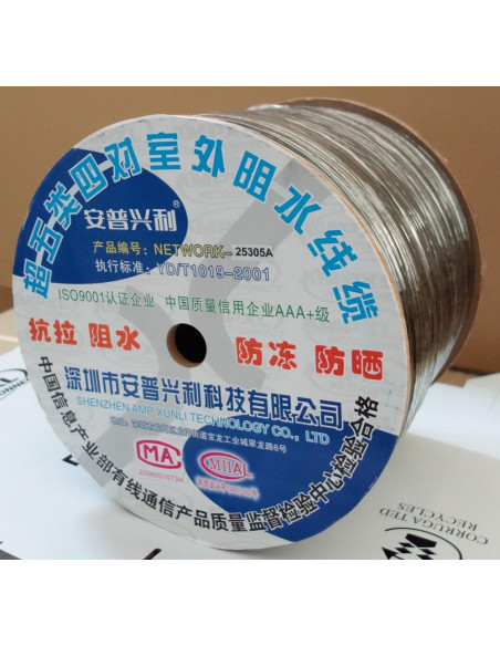 CABLE RED RJ45 300M CAT5E EXTERIOR UV COBRE 25305A