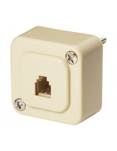 TOMA PARED ROSETA TELEFONO RJ11 45X45X23MM