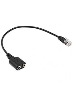 ADAPTADOR RJ9 A JACK 3 5  AURICULARES Y MICROFONO