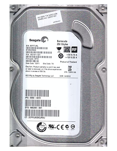 DISCO DURO HDD 3 5  SATA 250GB SEAGATE ST250DM000