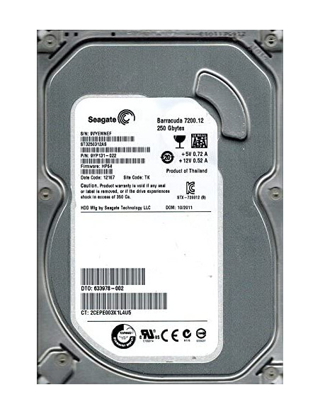 DISCO DURO HDD 3 5  SATA 250GB SEAGATE 9YP131-022