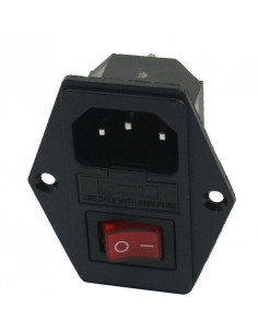 RASPBERRY CONECTOR ENCHUFE C14 MACHO INTERRUPTOR