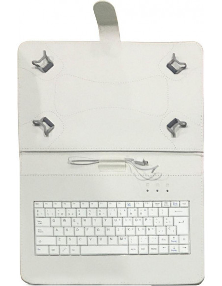 FUNDA CON TECLADO PARA TABLET 10  TALIUS BLANCA
