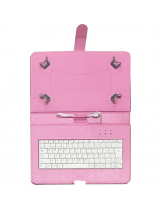 FUNDA CON TECLADO PARA TABLET 10  TALIUS ROSA