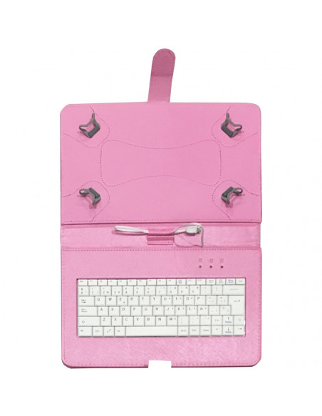 FUNDA CON TECLADO PARA TABLET 10  TALIUS ROSA