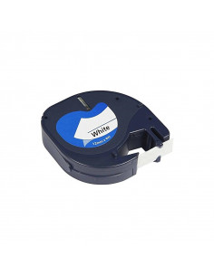 CINTA ROTULADORA ADHESIVA COMPATIBLE DYMO PL WHITE