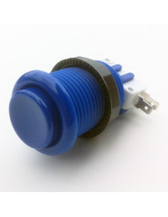 BOTON PULSADOR REDONDO ARCADE AZUL