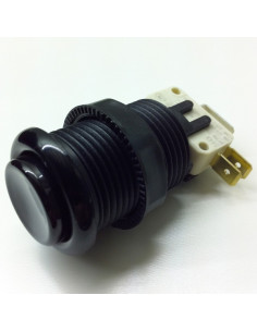 BOTON PULSADOR REDONDO ARCADE NEGRO