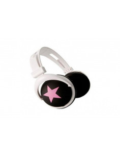 AURICULARES ACOLCHADOS STEREO MP3 ESTRELLA ROSA