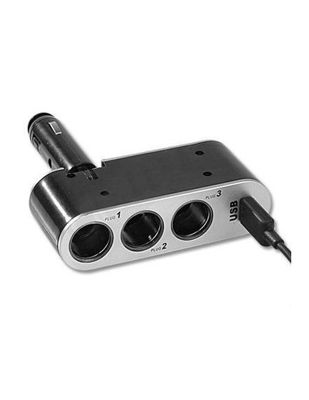 BASE TRIPLE 3 TOMAS MECHERO CON USB SATYCON