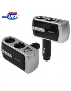 CARGADOR MECHERO COCHE DOBLE USB TWIN