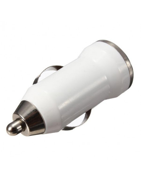 CARGADOR MECHERO COCHE USB IPAD IPHONE 5V 1A BLANC