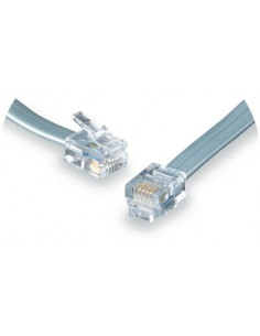 CABLE TELEFONO RJ11 M/M 4 HILOS PLANO 1M