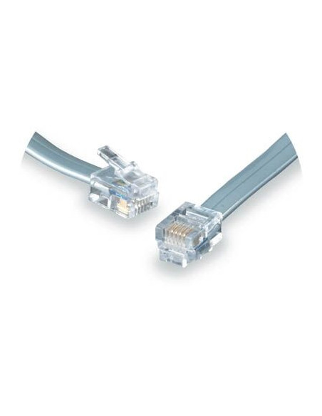 CABLE TELEFONO RJ11 M/M 4 HILOS PLANO 1M