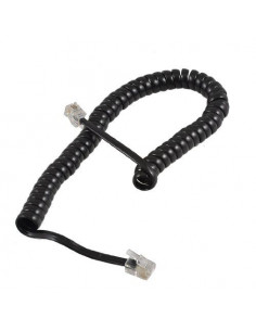 CABLE AURICULAR TELEFONO RJ9 RJ10 M/M 4H ESPIRAL
